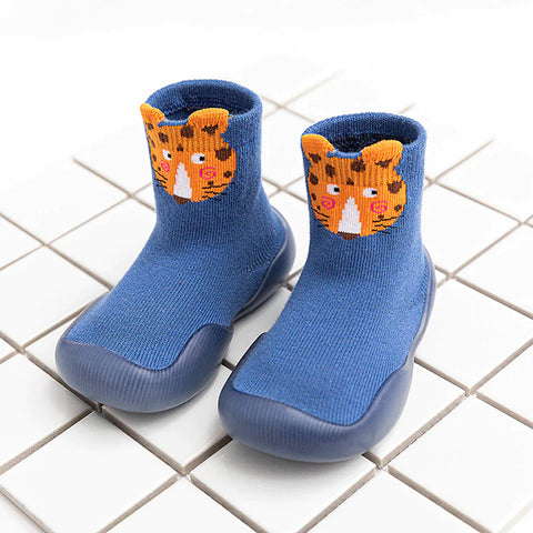 Mini Kontakt 2.0 - Rutschfeste Babyschuhe - Naturkontakt - Naturkontakt - Blauer Tieger (Hoch) / Größe 18/19 11.5 cm (6-12 Monate) - Baby & Kleinkind