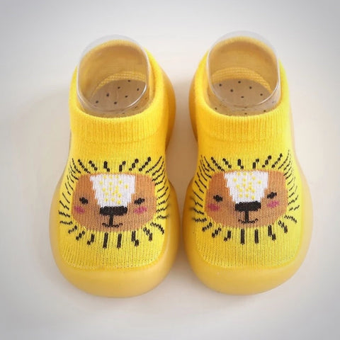 Mini Kontakt 2.0 - Rutschfeste Babyschuhe - Naturkontakt - Naturkontakt - Gelber Löwe / Größe 18/19 11.5 cm (6-12 Monate) - Baby & Kleinkind